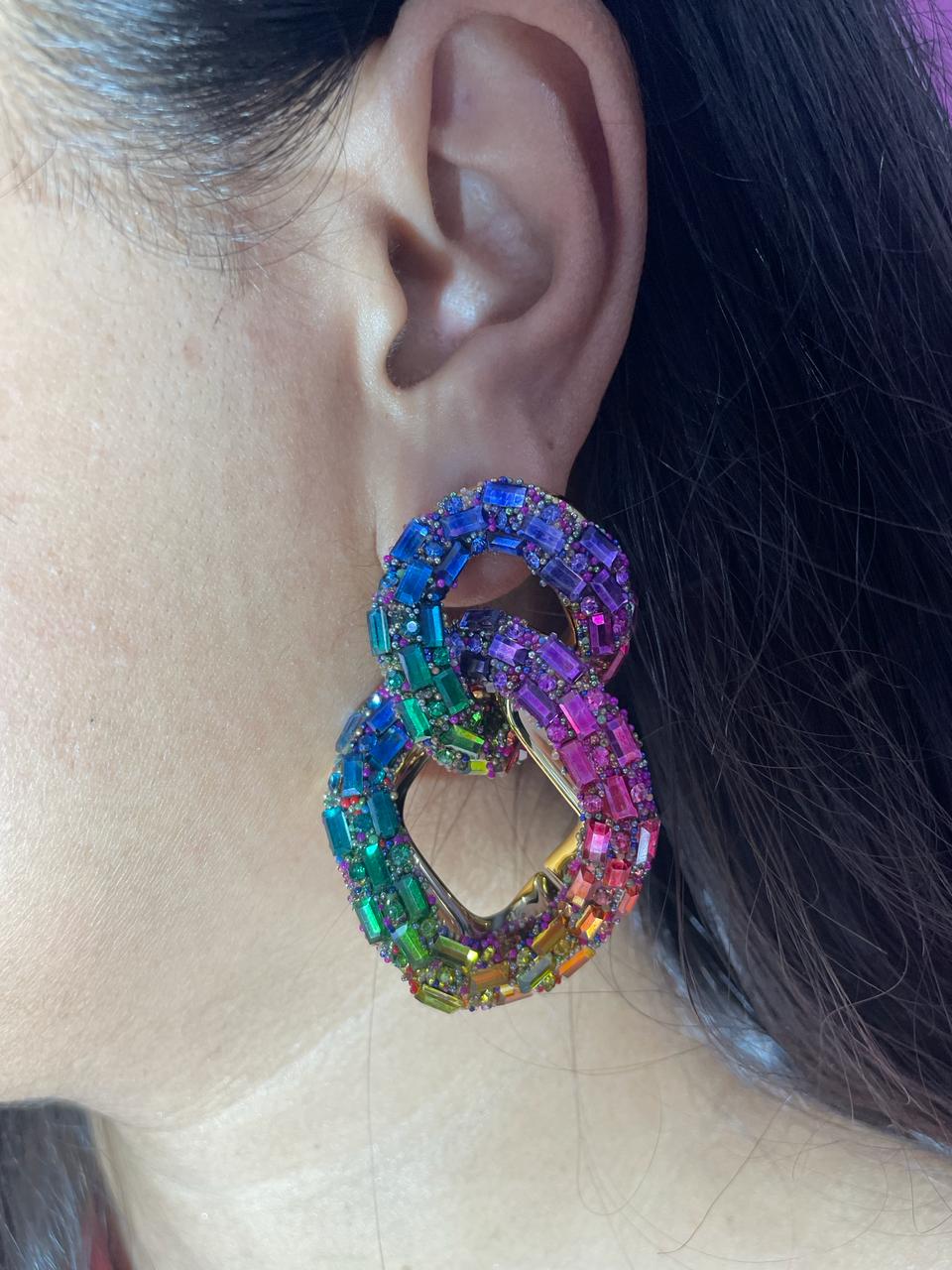 COLOURED FASHION EARRINGS
