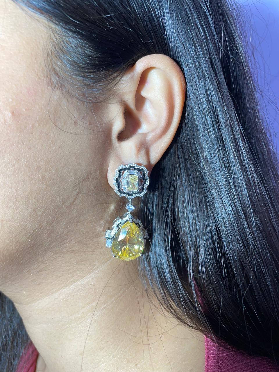 CZ CLASSY COCKTAIL EARRINGS