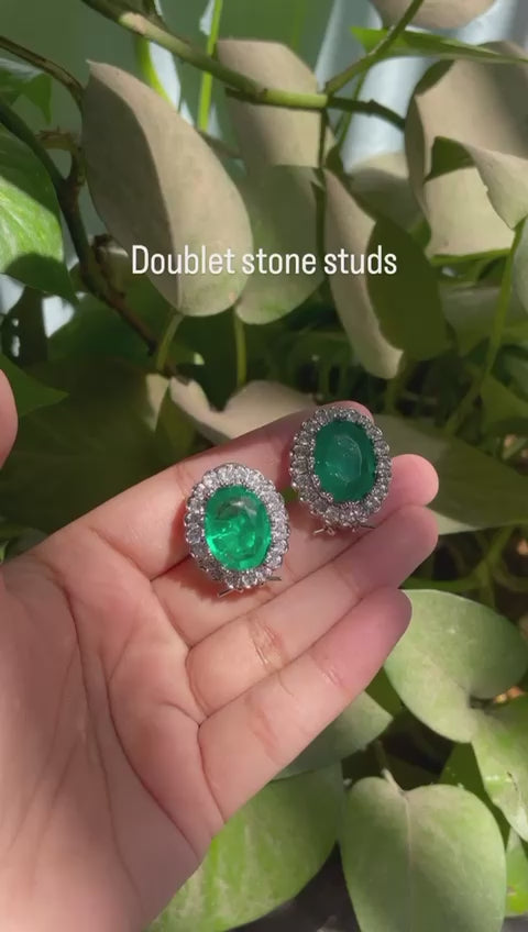 REAL DOUBLET STONE STUDS
