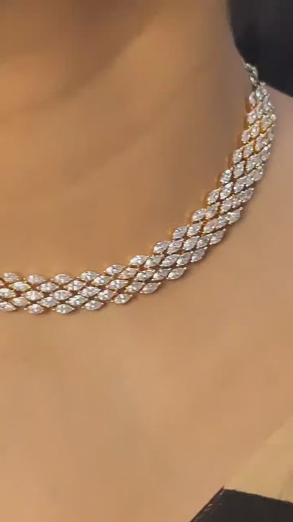 single line cz necklace